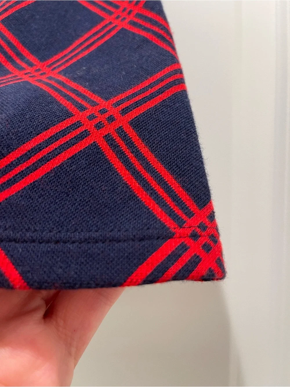 Janie & Jack Jacquard Windowpane Dress NWT Size 3T Plaid Christmas Navy Red